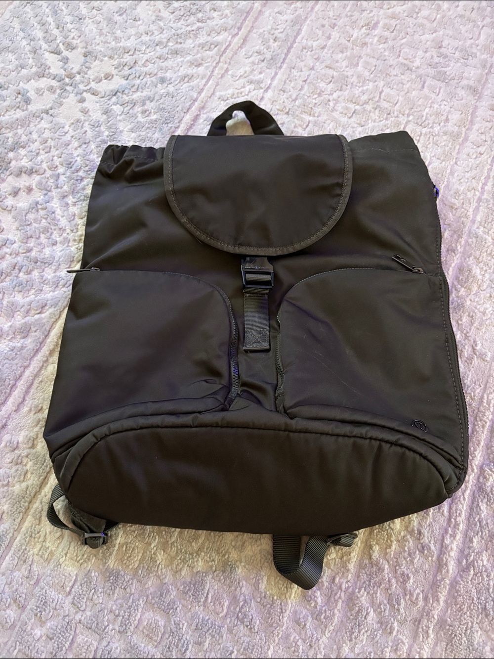 Lululemon Dark Green Draw String Backpack